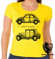 Baby look blusa Feminina Vintage car carro antigo fusca ford vintage - Foto 2