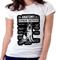 Baby look blusa Anatomia Pastor Alemão German Sheperd - Foto 2