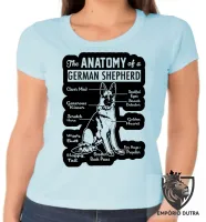 Baby look blusa Anatomia Pastor Alemão German Sheperd - Foto 4