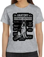 Baby look blusa Anatomia Pastor Alemão German Sheperd - Foto 5