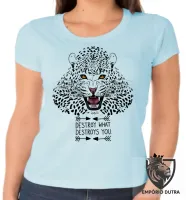 Baby look blusa Animais onça pintada tigre leão - Foto 2