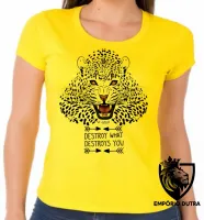 Baby look blusa Animais onça pintada tigre leão - Foto 3