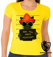 Baby look blusa feminina Bad Dog cachorro cão Police Dept - Foto 3