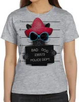 Baby look blusa feminina Bad Dog cachorro cão Police Dept - Foto 5