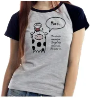 Baby look blusa feminina Animais respeite-os vegatariano vegano - Foto 2