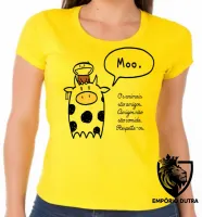 Baby look blusa feminina Animais respeite-os vegatariano vegano - Foto 5