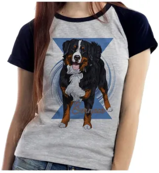 Baby look blusa feminina Bernese cachorro dog cão - Foto 2