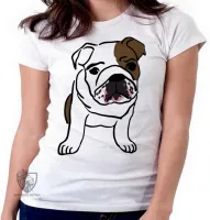 Baby look blusa feminina cachorro cão dog bulldog Buldogue - Foto 5