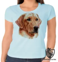 Baby look blusa feminina cachorro cão dog golden retriever labrador caramelo - Foto 2