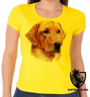 Baby look blusa feminina cachorro cão dog golden retriever labrador caramelo - Foto 3