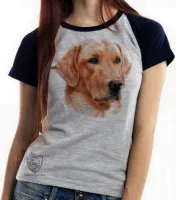 Baby look blusa feminina cachorro cão dog golden retriever labrador caramelo - Foto 4