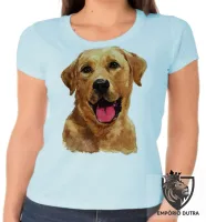Baby look blusa feminina cachorro cão dog labrador caramelo raça show - Foto 2