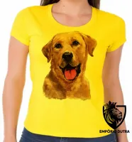Baby look blusa feminina cachorro cão dog labrador caramelo raça show - Foto 3
