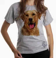 Baby look blusa feminina cachorro cão dog labrador caramelo raça show - Foto 6