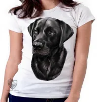 Baby look blusa feminina cachorro cão dog labrador preto raça - Foto 5