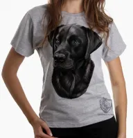 Baby look blusa feminina cachorro cão dog labrador preto raça - Foto 6