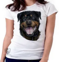 Baby look blusa feminina cachorro cão dog rottweiler raça canina - Foto 5