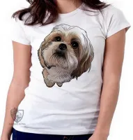 Baby look blusa feminina cachorro cão dog Shih tzu raça fofo lindo - Foto 5