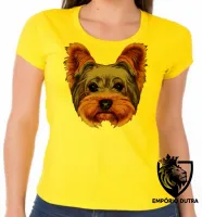 Baby look blusa feminina cachorro cão dog Yorkshire carinha york - Foto 3