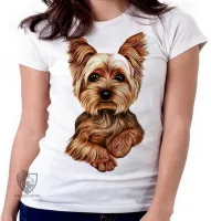 Baby look blusa feminina cachorro cão dog Yorkshire fofo raça - Foto 5