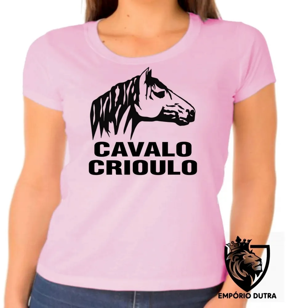 Baby look blusa feminina cavalo Crioulo rio grande do sul RS