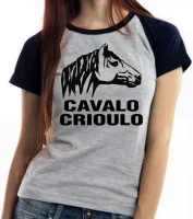 Baby look blusa feminina cavalo Crioulo rio grande do sul RS - Foto 4