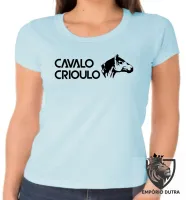 Baby look blusa feminina cavalo Crioulo rio grande do sul gaucho - Foto 2