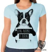 Baby look blusa feminina Cusco being cachorro is boring - Foto 2