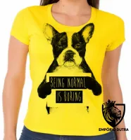 Baby look blusa feminina Cusco being cachorro is boring - Foto 3