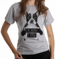 Baby look blusa feminina Cusco being cachorro is boring - Foto 6
