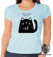Baby look blusa feminina Every day is a good gato cat - Foto 2