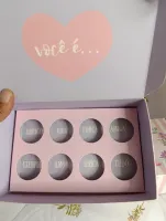 Caixa com 8 brigadeiros com Mensagem Secreta - Foto 2