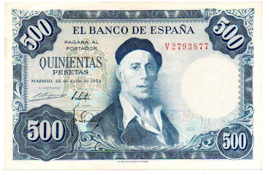 Espanha - 500 Pesetas - Cédula Estrangeira - MBC/Sob Imagem