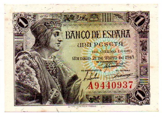 Espanha - 1 Peseta - Cédula Estrangeira - Sob