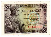 Espanha - 1 Peseta - Cédula Estrangeira - Sob