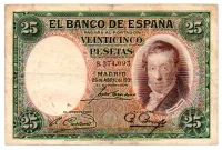 Espanha - 25 Pesetas - Cédula Estrangeira - MBC