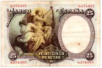 Espanha - 25 Pesetas - Cédula Estrangeira - MBC - Foto 2