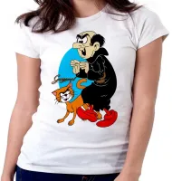 Baby look blusa feminina Gargamel bruxo vilão smurfs gato - Foto 4