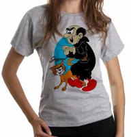 Baby look blusa feminina Gargamel bruxo vilão smurfs gato - Foto 5