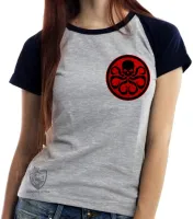 Baby look blusa feminina Hydra Símbolo vingadores avengers - Foto 4
