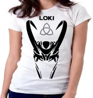 Baby look blusa feminina Loki máscara vilão vingadores - Foto 5
