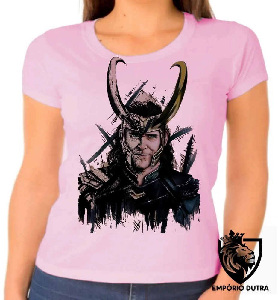 Baby look blusa feminina loki vilão thor vingadores avengers