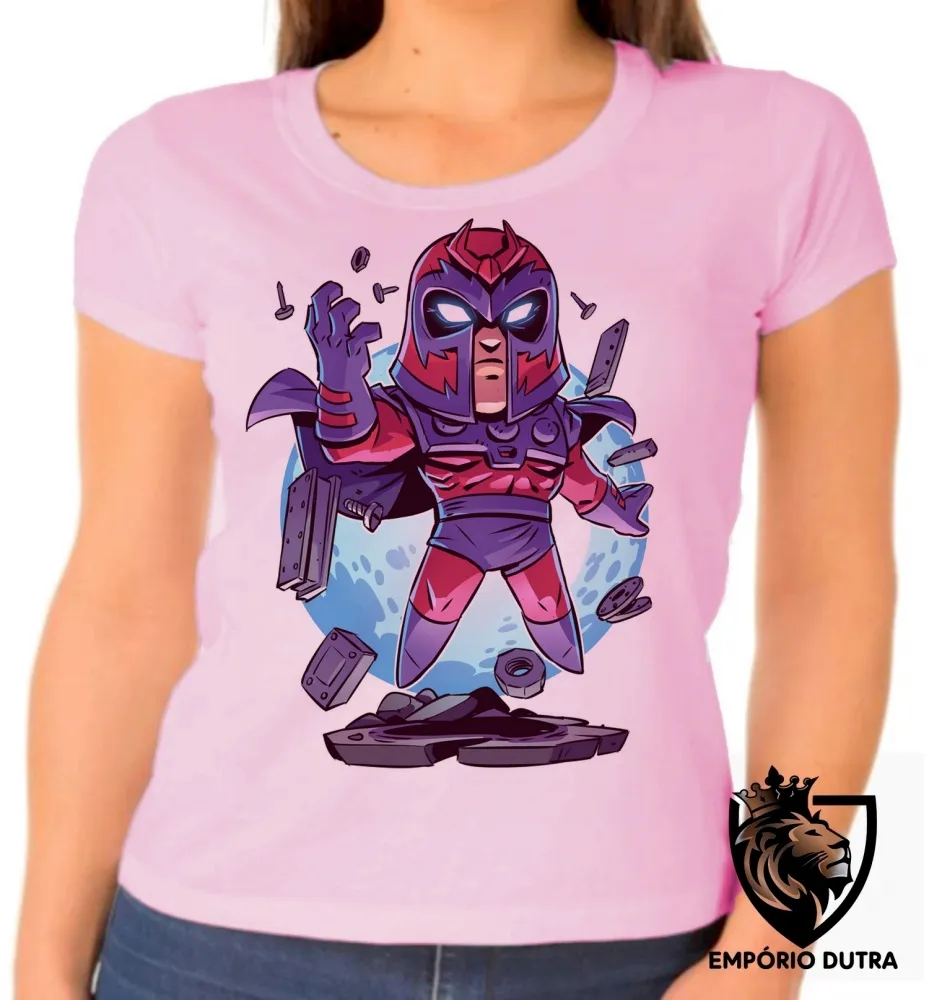 Baby look blusa feminina Magneto x men vilão marvel xavier