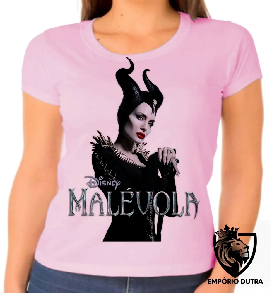 Baby look blusa feminina Malévola cajado vilã disney bruxa Imagem