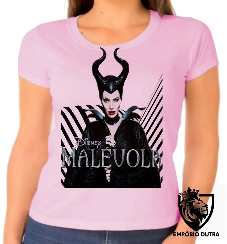 Baby look blusa feminina Malévola vilã disney bruxa