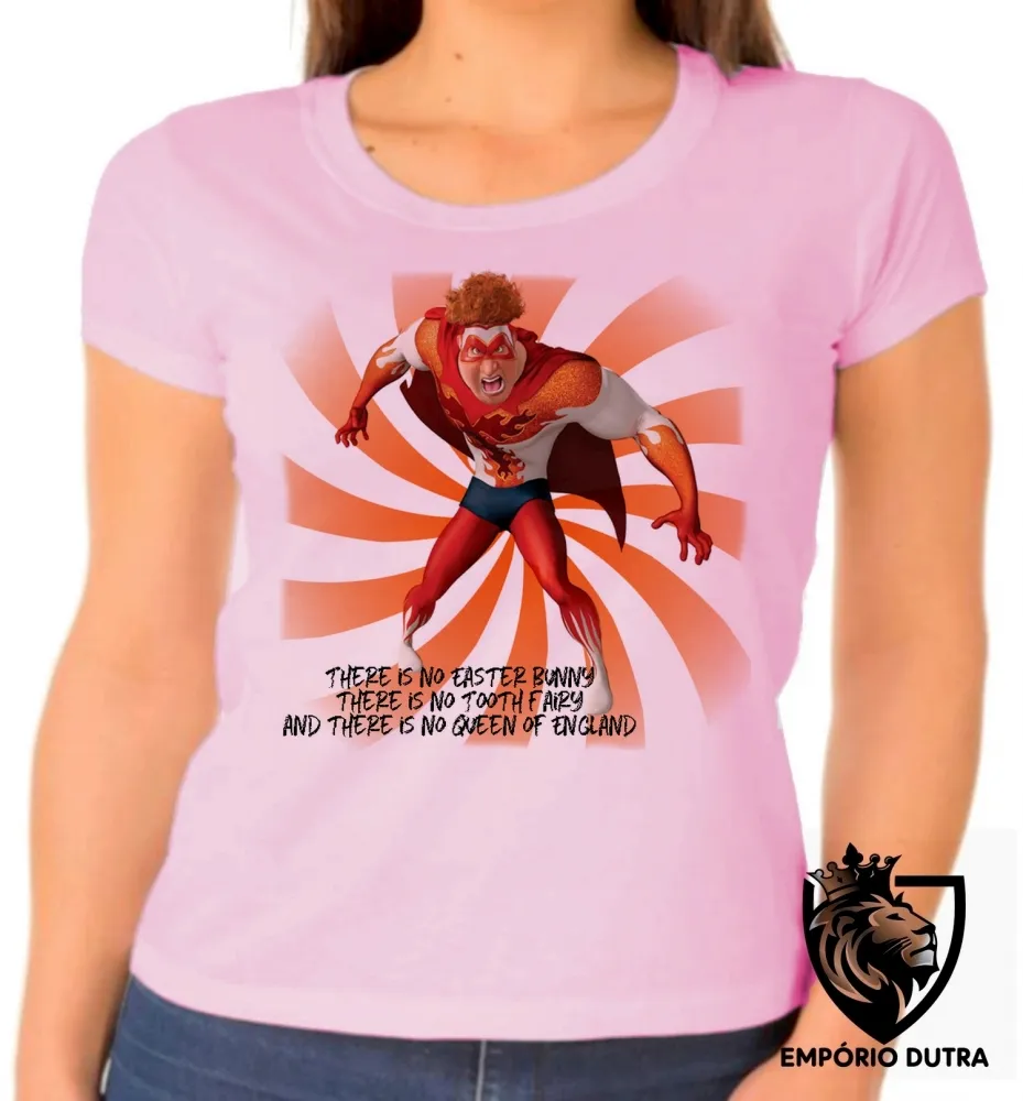 Baby look blusa feminina Megamente Titan vilão filme