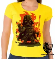 Baby look blusa feminina darth vader vilão star wars - Foto 3