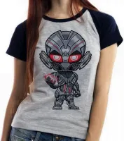 Baby look blusa feminina ULTRON vilão vingadores avengers - Foto 4