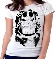 Baby look blusa feminina Thanos black vingadores avengers marvel - Foto 3