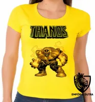 Baby look blusa feminina thanos cartoon vilão vingadores avengers - Foto 3